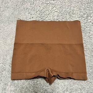 Spanx Womens Shaping Boyshort Small Solid Brown Shaper 40049R